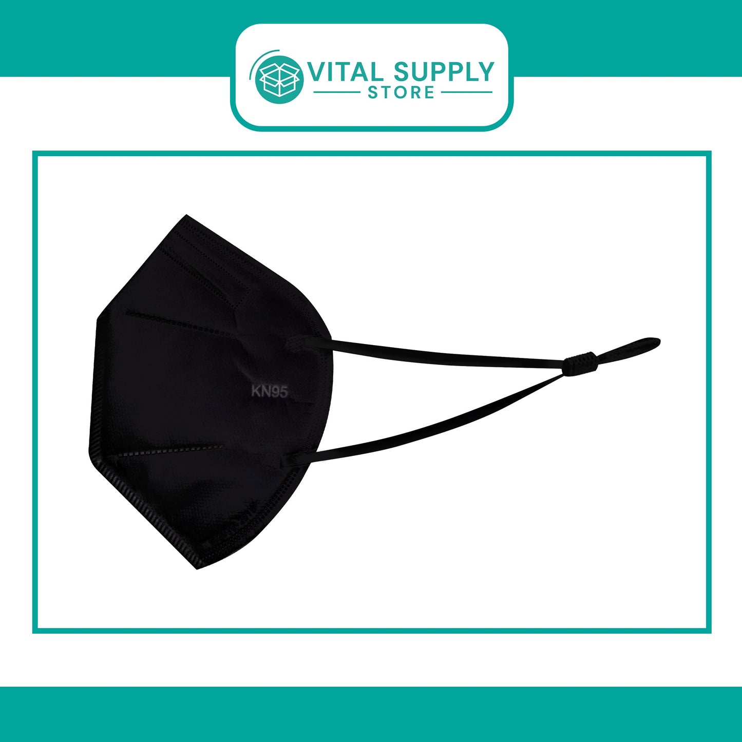 Black KN95 Face Masks - Small, Medium, Large, & Extra Large Sizes - Vital Supply Store
