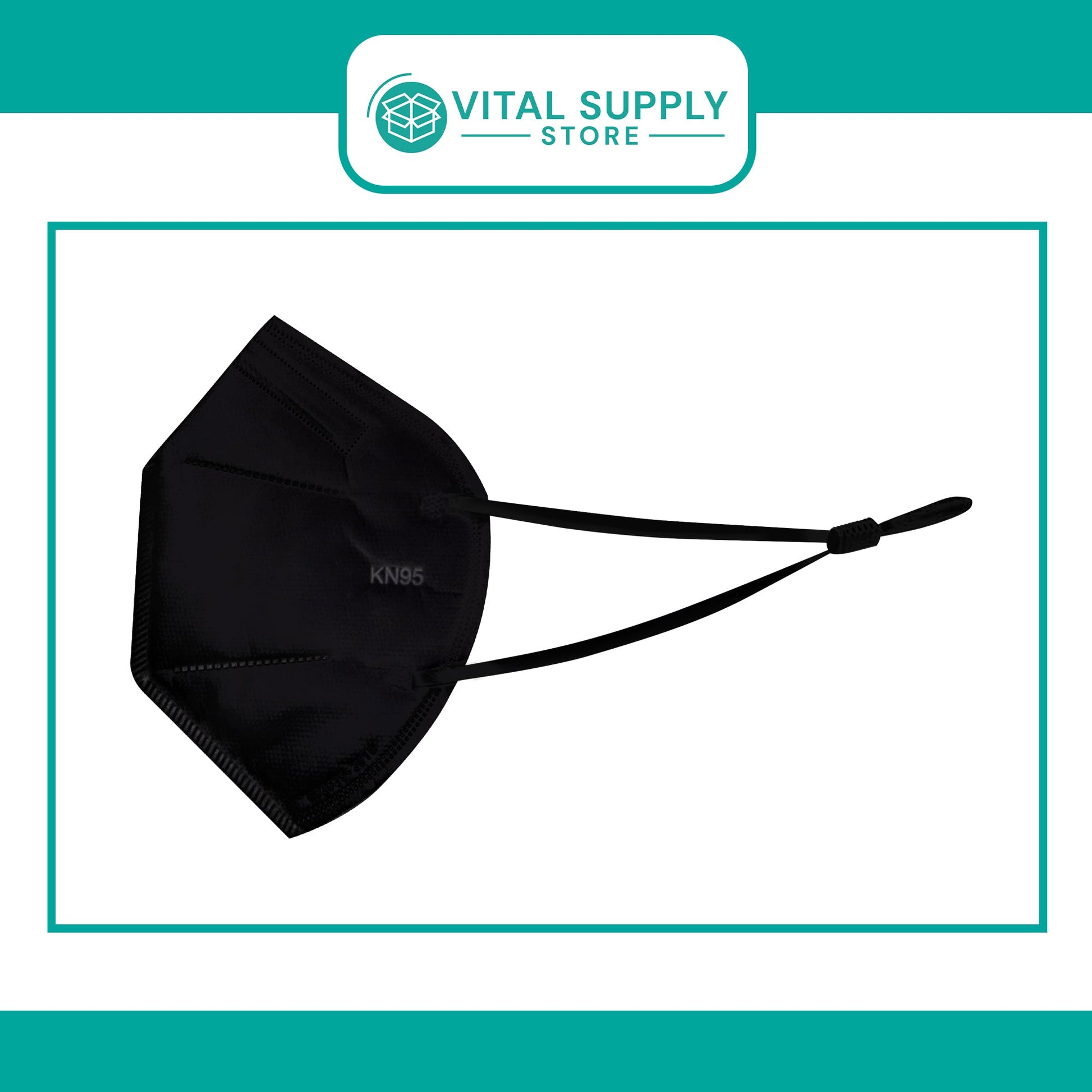 Black KN95 Face Masks - Small, Medium, Large, & Extra Large Sizes - Vital Supply Store - Vital Supply Store