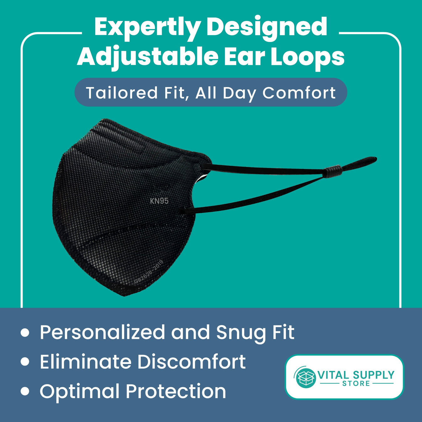 KN95 Face Masks for Beards and Large Heads Vital Supply Store