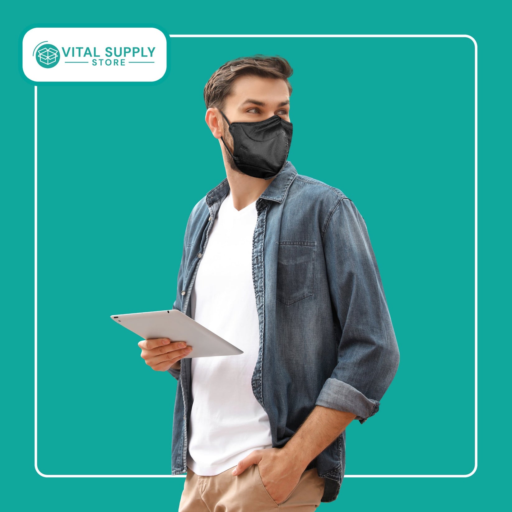 KN95 Face Masks for Beards and Large Heads Vital Supply Store